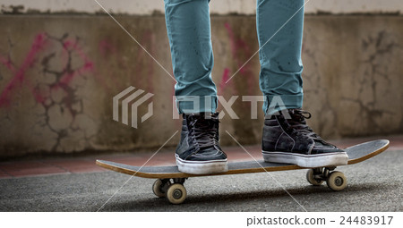 Skateboard Extreme Sport Skater Park Recreational Activity Concept 24483917