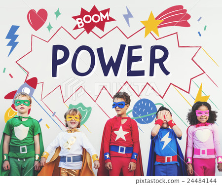 Superhero Kids Imagination Power Helper Concept Superhero Kids Imagination Power Helper Concept 24484144