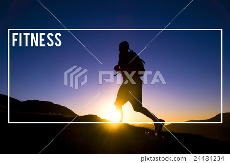 Backpacker Hiking Adventure Mountain Climbing Concept 24484234