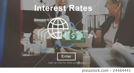 Interest Rates Loan Money Percentage Profit Concept 24484441