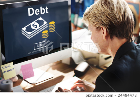 Debt Loan Credit Money Financial Problem Concept Debt Loan Credit Money Financial Problem Concept 24484478