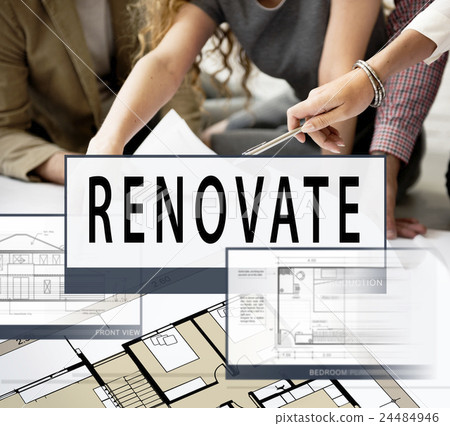 Plan Renovate Architecture Blueprint Drawing Concept Plan Renovate Architecture Blueprint Drawing Concept 24484946
