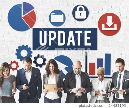Update Technology Word Graphic Concept 24485193