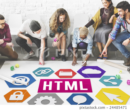 HTML Website Technology Homepage Concept 24485471