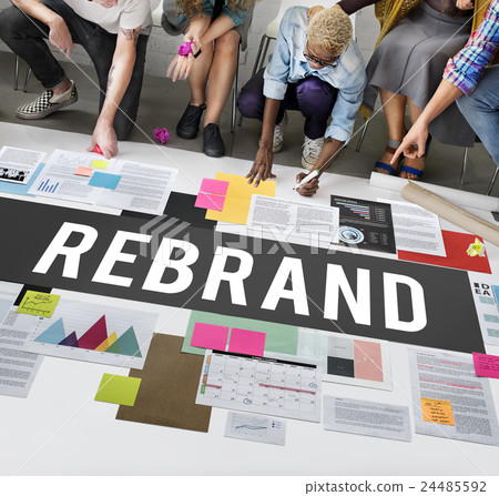 Rebrand Change Corporate Identity Marketing Concept 24485592