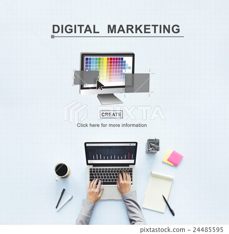 Digital Marketing Media Web Design Ideas Concept Digital Marketing Media Web Design Ideas Concept 24485595