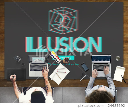 3D Three Dimensional Futuristic Display Modern Concept 3D Three Dimensional Futuristic Display Modern Concept 24485692