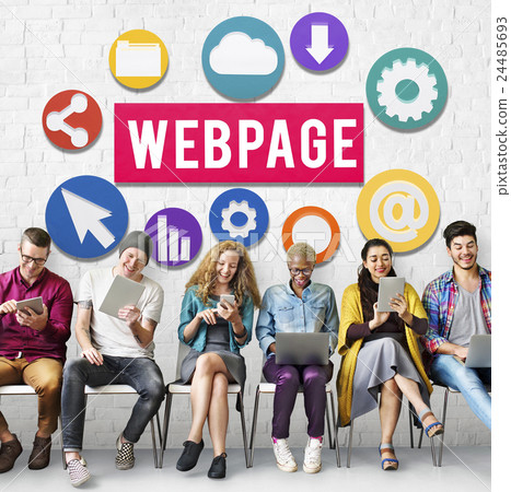 Webpage Internet Social Media Networking Web Concept Webpage Internet Social Media Networking Web Concept 24485693