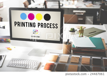 Printing Process Offset Ink Color Industry Media Concept 24487061