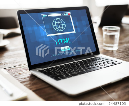Internet HTML Homepage Browser Big Data Concept 24487103