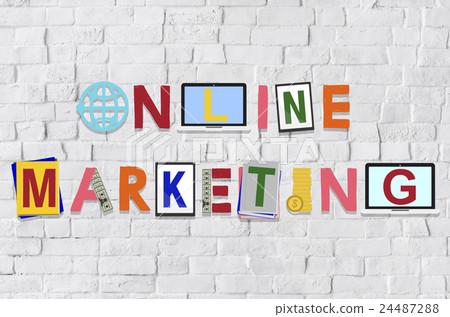 Online Marketing Graphics Word Design Concept 24487288