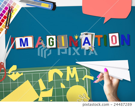 Imagination Creative Word Design Colorful Concept Imagination Creative Word Design Colorful Concept 24487289