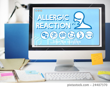 Allergic Reaction Allergy Disorder Sickness Healthcare Concept Allergic Reaction Allergy Disorder Sickness Healthcare Concept 24487370