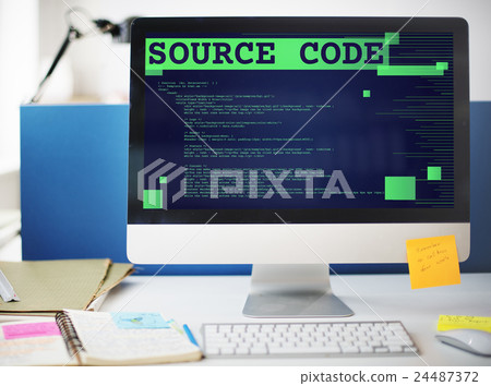 Source Code Analysis Binary Computer Internet Concept 24487372