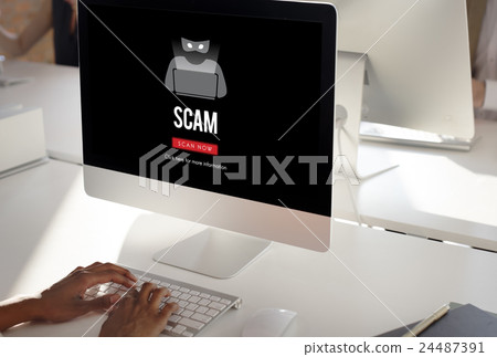 Scam Virus Spyware Malware Antivirus Concept 24487391
