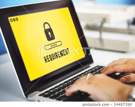 Lock Icon Password Protected Graphic Concept Lock Icon Password Protected Graphic Concept 24487398