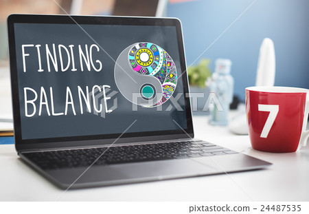 Finding Balance Yin-yang Wellbeing Concept 24487535