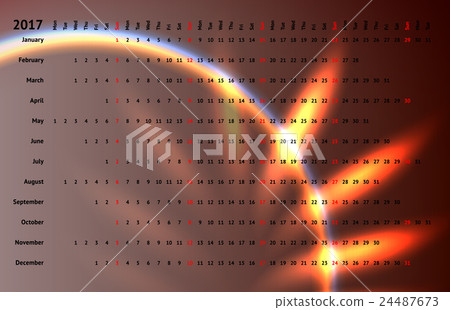 Linear calendar 2017 24487673