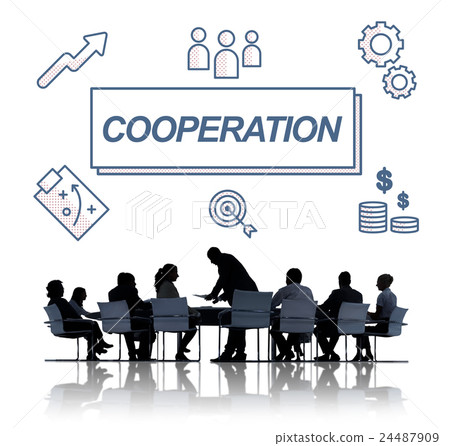 Cooperation Business Agreement Collaboration Graphic Concept Cooperation Business Agreement Collaboration Graphic Concept 24487909