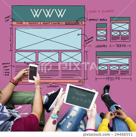 WWW Website Internet Technology Network Social Concept WWW Website Internet Technology Network Social Concept 24488551