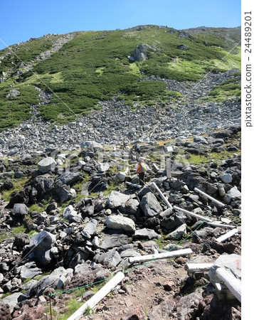 Mountaineers going on Mount Jodo's mountain entrance Mountaineers going on Mount Jodo's mountain entrance 24489201