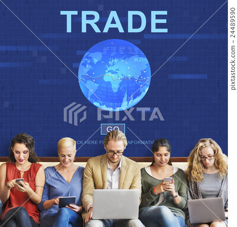 Trade Stock Swap Investment Trading Concept 24489590