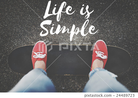 Life is Simple Being Enjoy Mind Relax Balance Concept 24489723