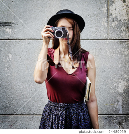 Girl Adventure Hangout Traveling Holiday Photography Concept 24489939