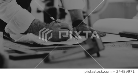 Carpenter Craftmanship Carpentry Handicraft Wooden Workshop Concept 24489971