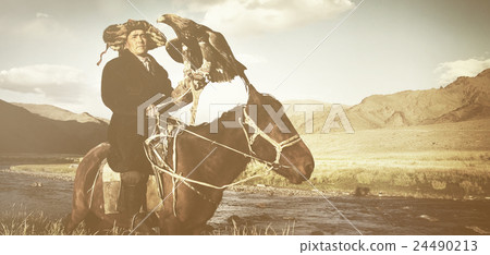 Kazakh with Trained Eagle Kazakh with Trained Eagle 24490213