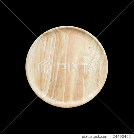 Top view bright empty wooden dish isolated on white. Saved with clipping path Top view bright empty wooden dish isolated on white. Saved with clipping path 24490403