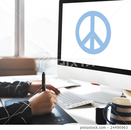 Peaceful Symbol Happiness Liberty Concept 24490963