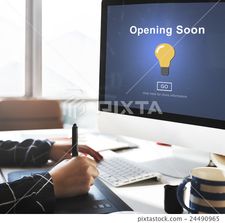 Opening Soon Launch Welcome Advertising Commercial Concept 24490965