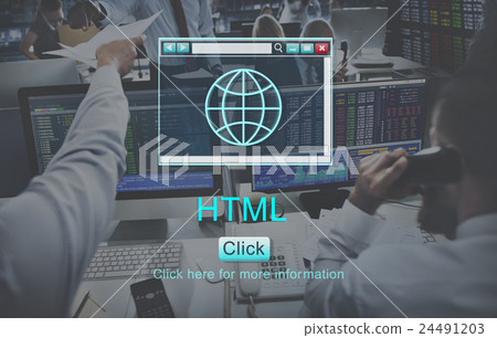HTML Programming Software Webpage Concept 24491203