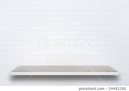 Empty top of natural stone shelves and stone wall background Empty top of natural stone shelves and stone wall background 24491288