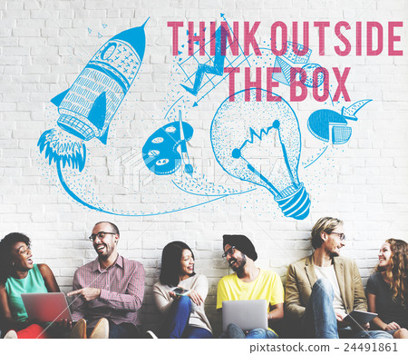 Think Outside The Box Ideas Creativity Imagination Concept Think Outside The Box Ideas Creativity Imagination Concept 24491861