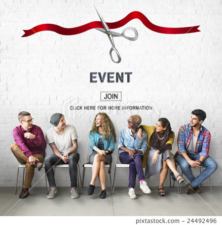 New Business Ribbon Cutting Celebration Event Concept 24492496