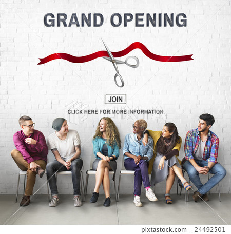 New Business Ribbon Cutting Celebration Event Concept 24492501