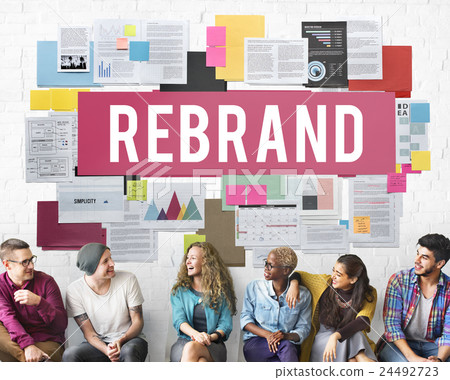 Rebrand Change Corporate Identity Marketing Concept 24492723