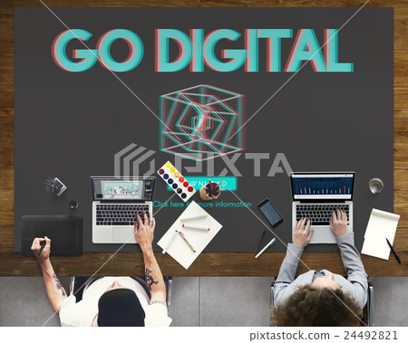 3D Three Dimensional Futuristic Display Modern Concept 3D Three Dimensional Futuristic Display Modern Concept 24492821