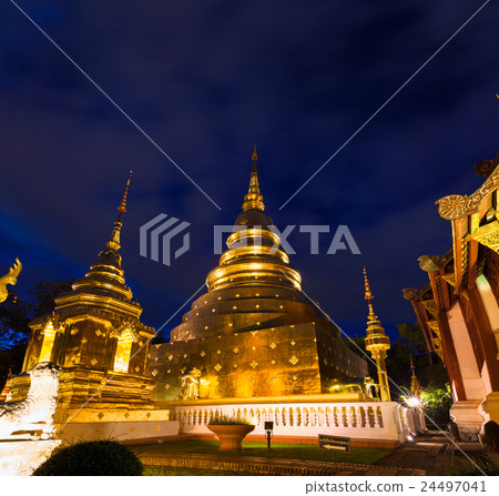 Wat Phra Singh at dusk, Chiang Mai, Thailand Wat Phra Singh at dusk, Chiang Mai, Thailand 24497041