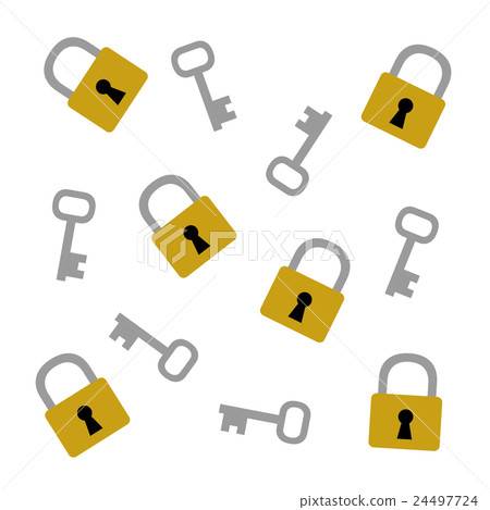 掛鎖和鑰匙 24497724