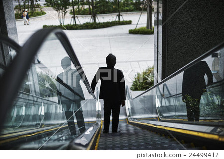 Office Building Escalator 24499412
