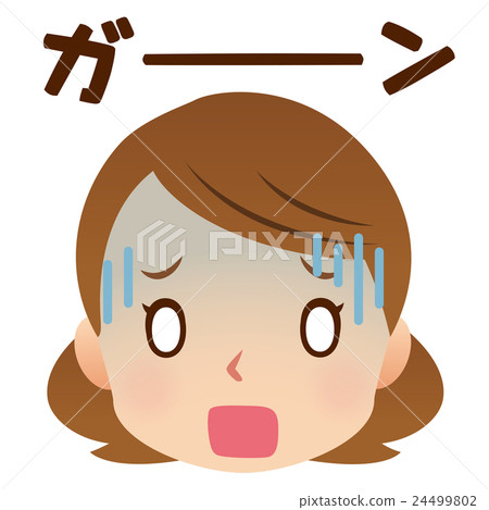 Female Facial Expression Pale Stock Illustration 24499802 Pixta