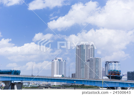 View of the skyscrapers of Harumi Pier from Toyosu Bego View of the skyscrapers of Harumi Pier from Toyosu Bego 24500643