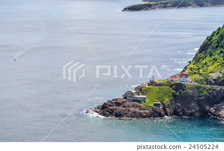 Fort Amherst. Rugged coastline and Atlantic ocean Fort Amherst. Rugged coastline and Atlantic ocean 24505224