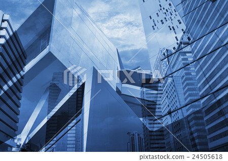 Reflection of modern tower 24505618