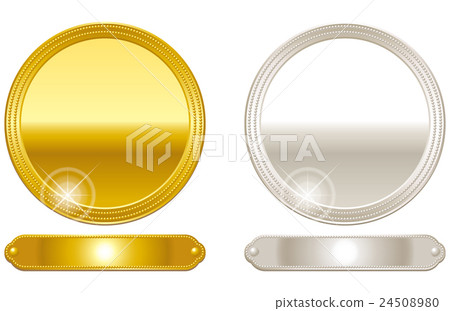Medal gold and silver frame Medal gold and silver frame 24508980