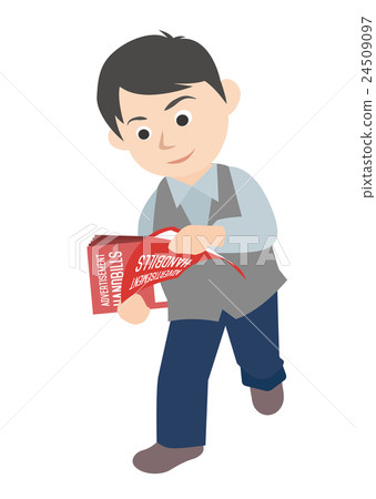 Men who distribute flyers 24509097