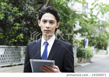 Business businessman insurance financial tablet male sales new employee salesman sales man Business businessman insurance financial tablet male sales new employee salesman sales man 24509971